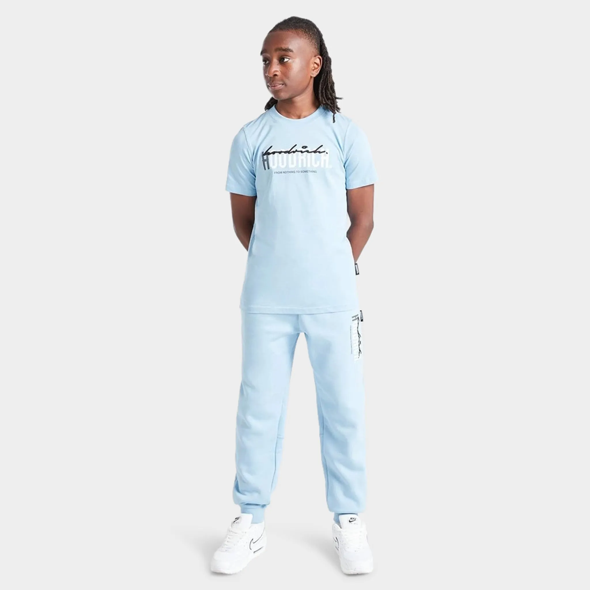 Hoodrich Junior Boys' Certify V2 T-Shirt Clear Sky / White - Black