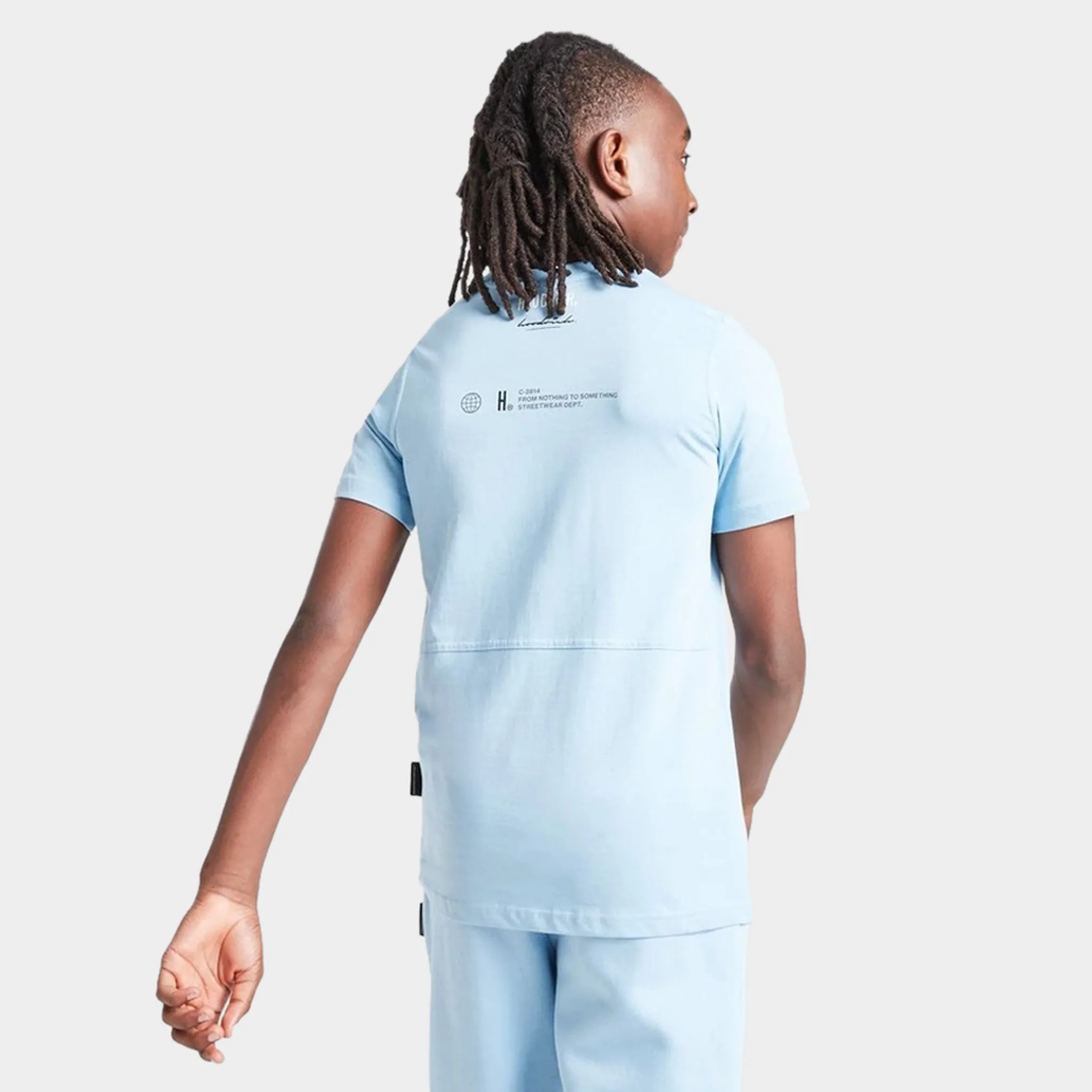 Hoodrich Junior Boys' Certify V2 T-Shirt Clear Sky / White - Black