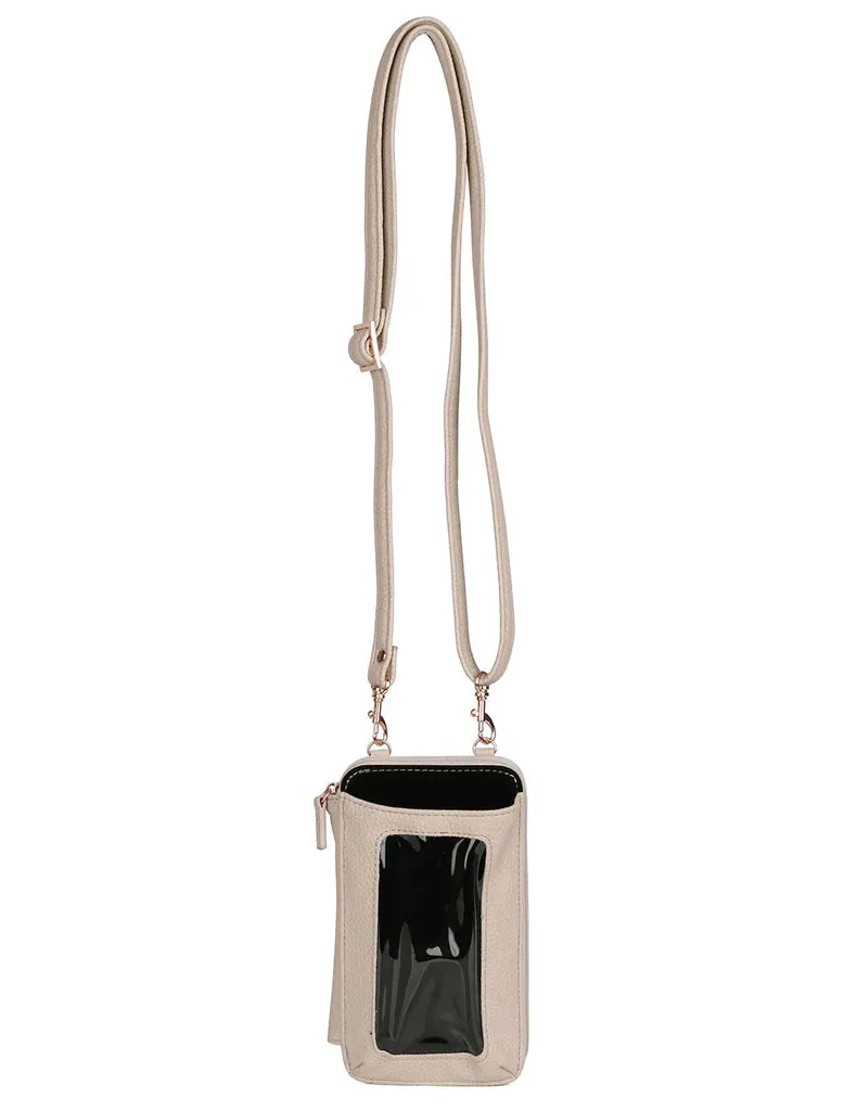 Julia Buxton Vegan Leather RFID Everywhere Crossbody Cellphone Wallet Bag