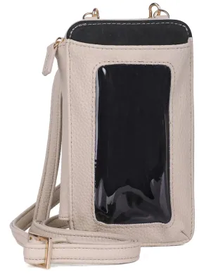 Julia Buxton Vegan Leather RFID Everywhere Crossbody Cellphone Wallet Bag