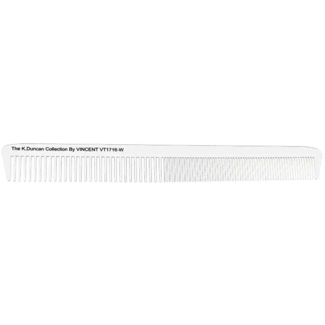KD Vincent White Ceramic Cutting Comb - 8.5