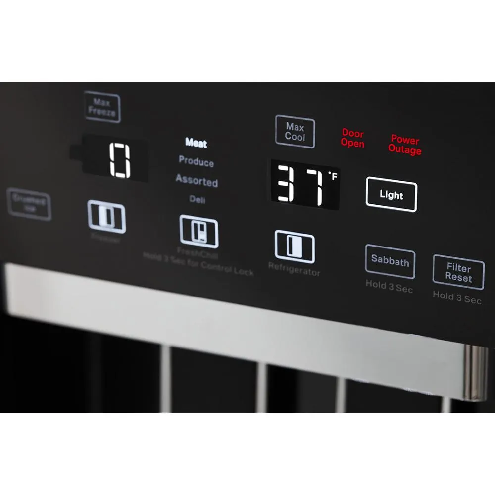 Kitchenaid KBSD708MPS 29.4 Cu. Ft. 48" Built-In Side-By-Side Refrigerator With Ice And Water Dispenser