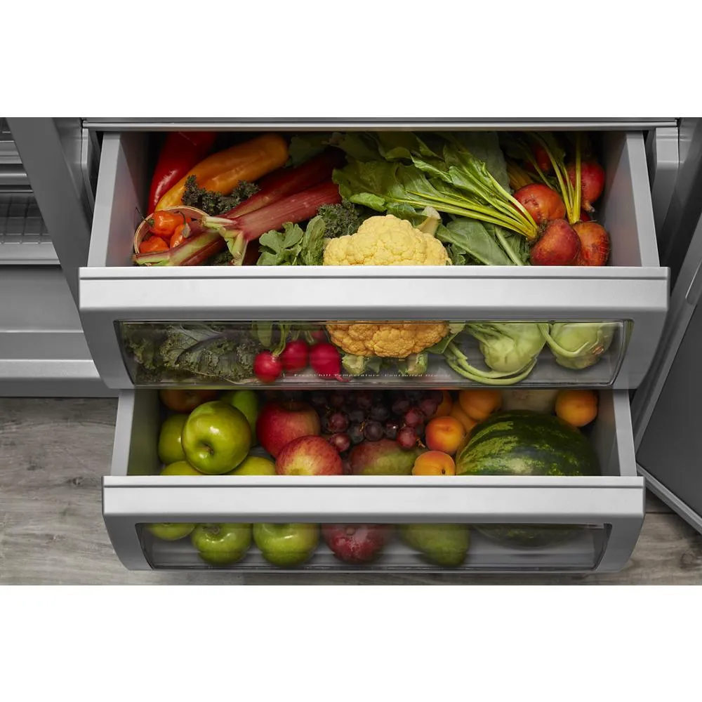 Kitchenaid KBSD708MPS 29.4 Cu. Ft. 48" Built-In Side-By-Side Refrigerator With Ice And Water Dispenser