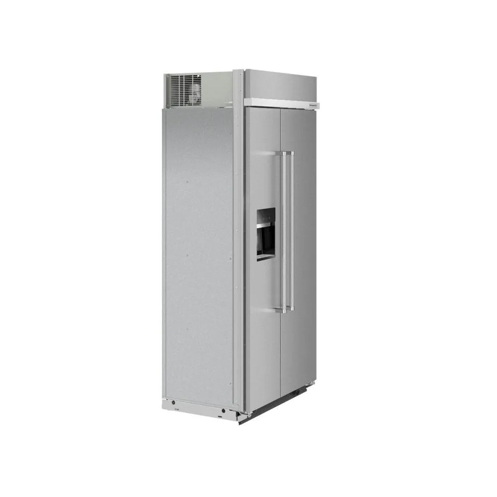 Kitchenaid KBSD708MPS 29.4 Cu. Ft. 48" Built-In Side-By-Side Refrigerator With Ice And Water Dispenser