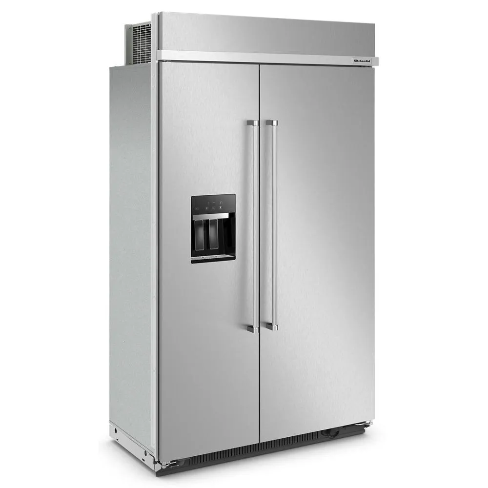 Kitchenaid KBSD708MPS 29.4 Cu. Ft. 48" Built-In Side-By-Side Refrigerator With Ice And Water Dispenser