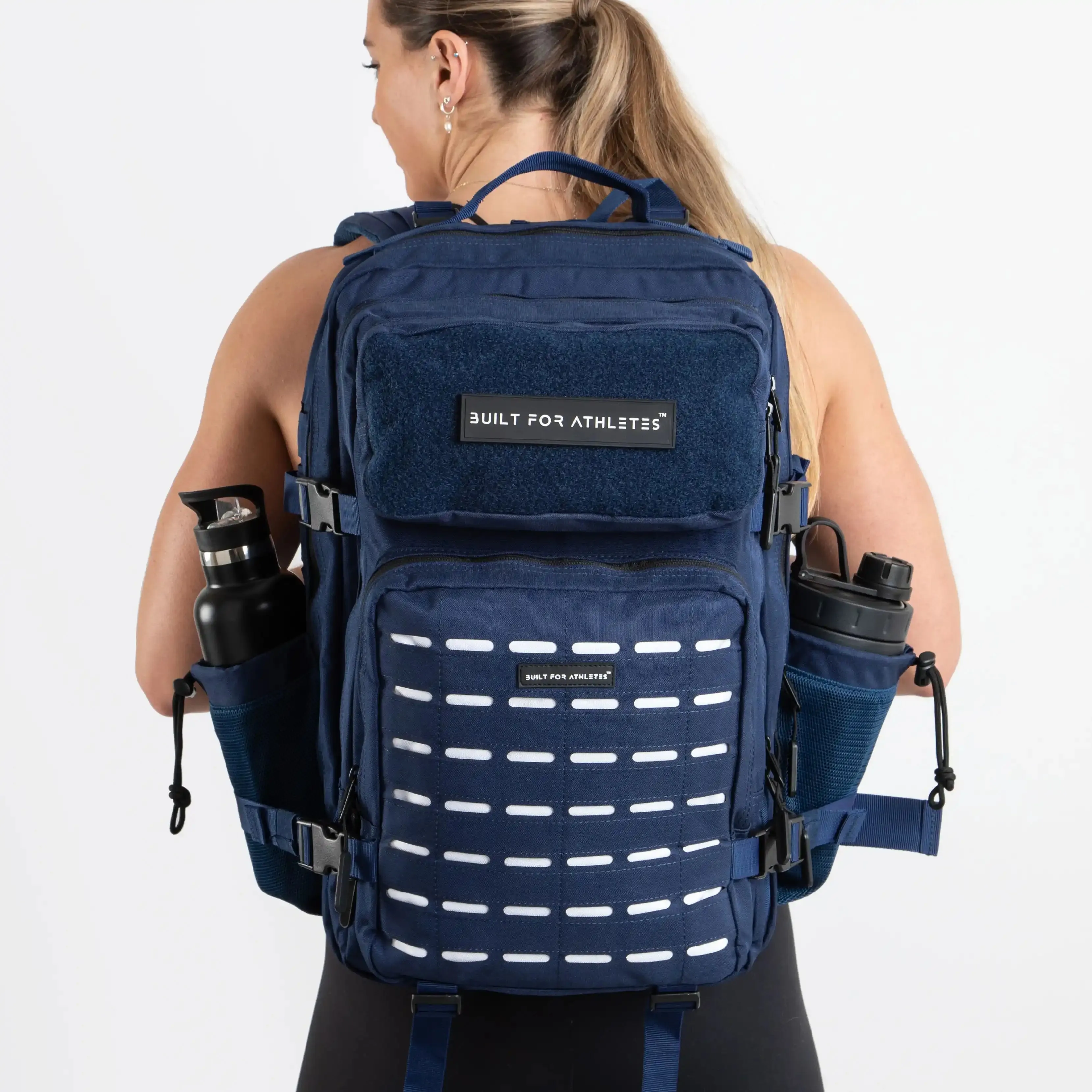Large Navy & White 45L Gym Backpack