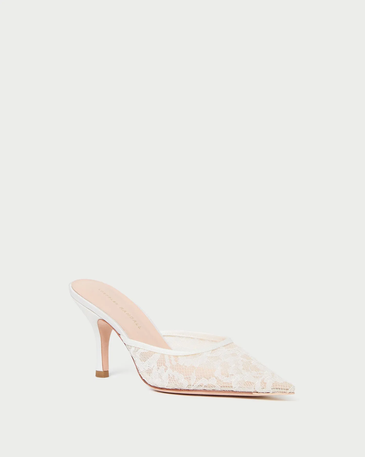 Layla White Lace Mule