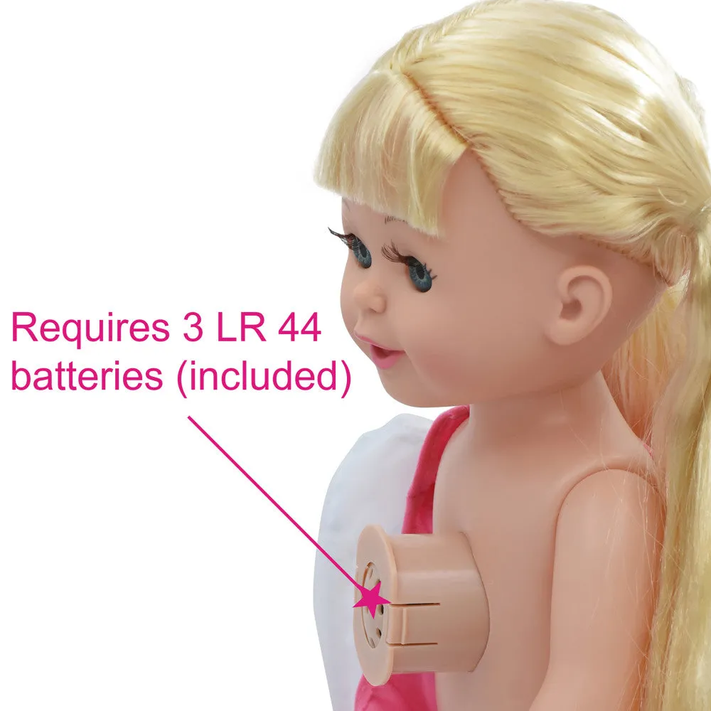 Lil Tots Talking Doctor Playset - 14" Blonde Doll with Pink & White Outfit