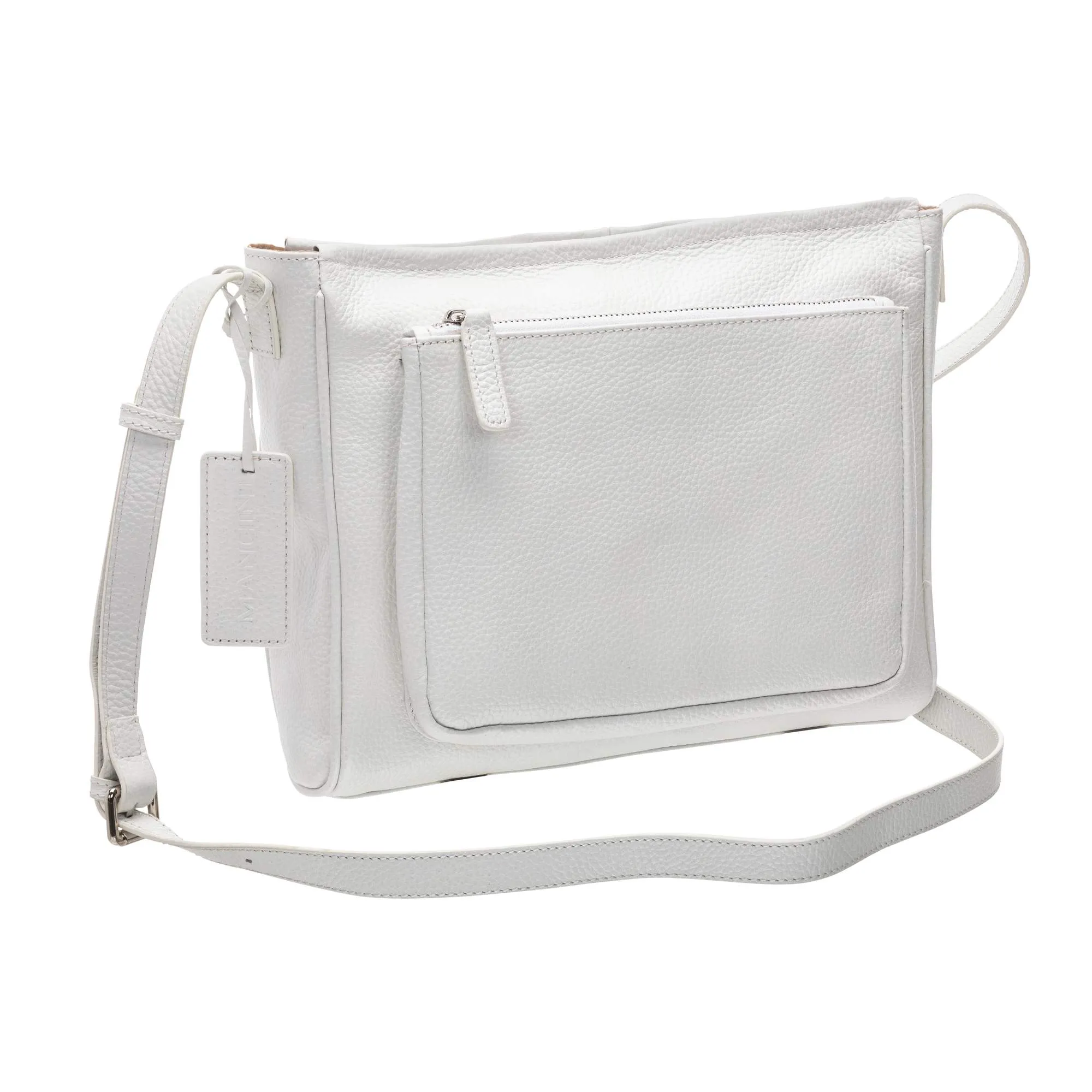 Mancini Pebbled Michelle Leather Crossbody Bag