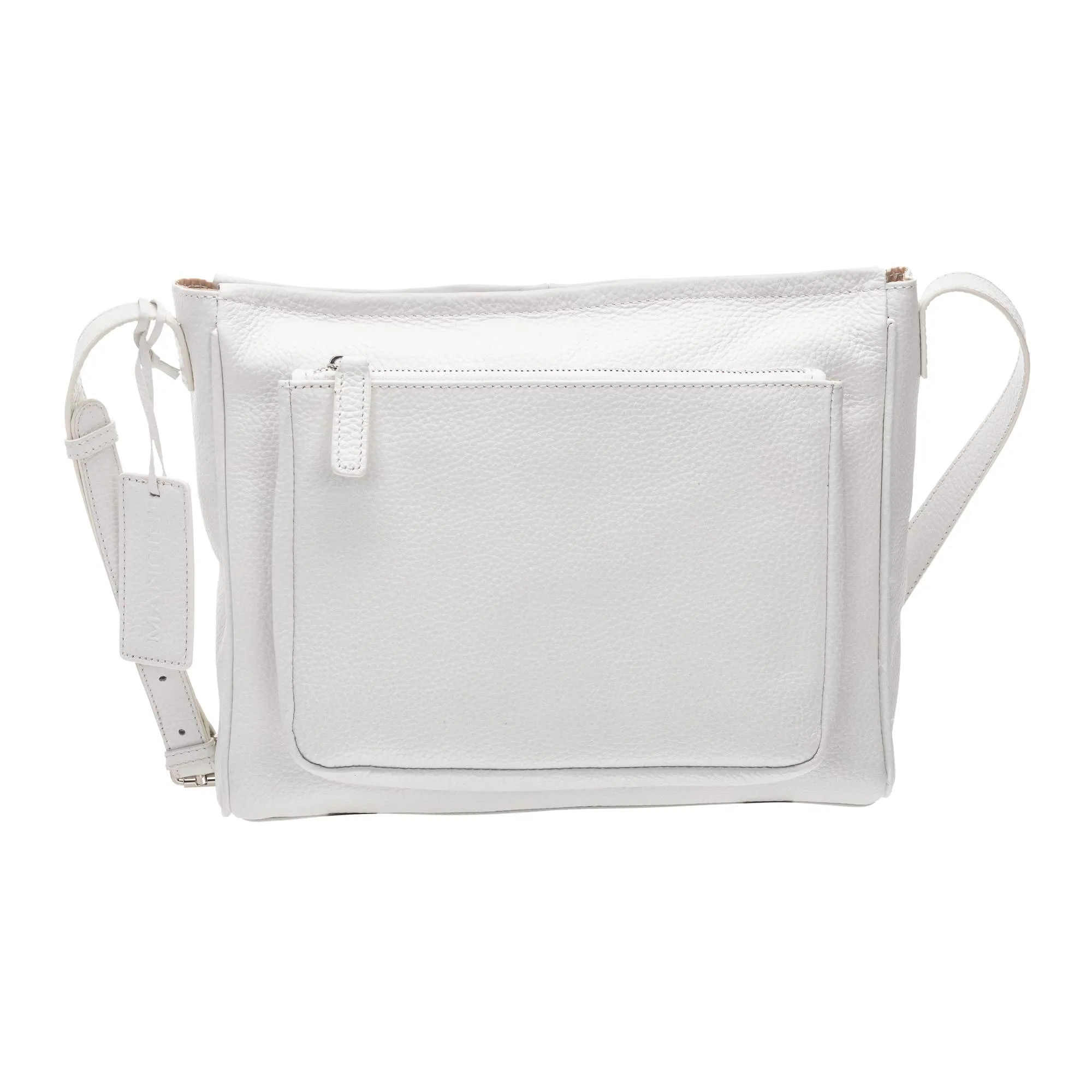 Mancini Pebbled Michelle Leather Crossbody Bag