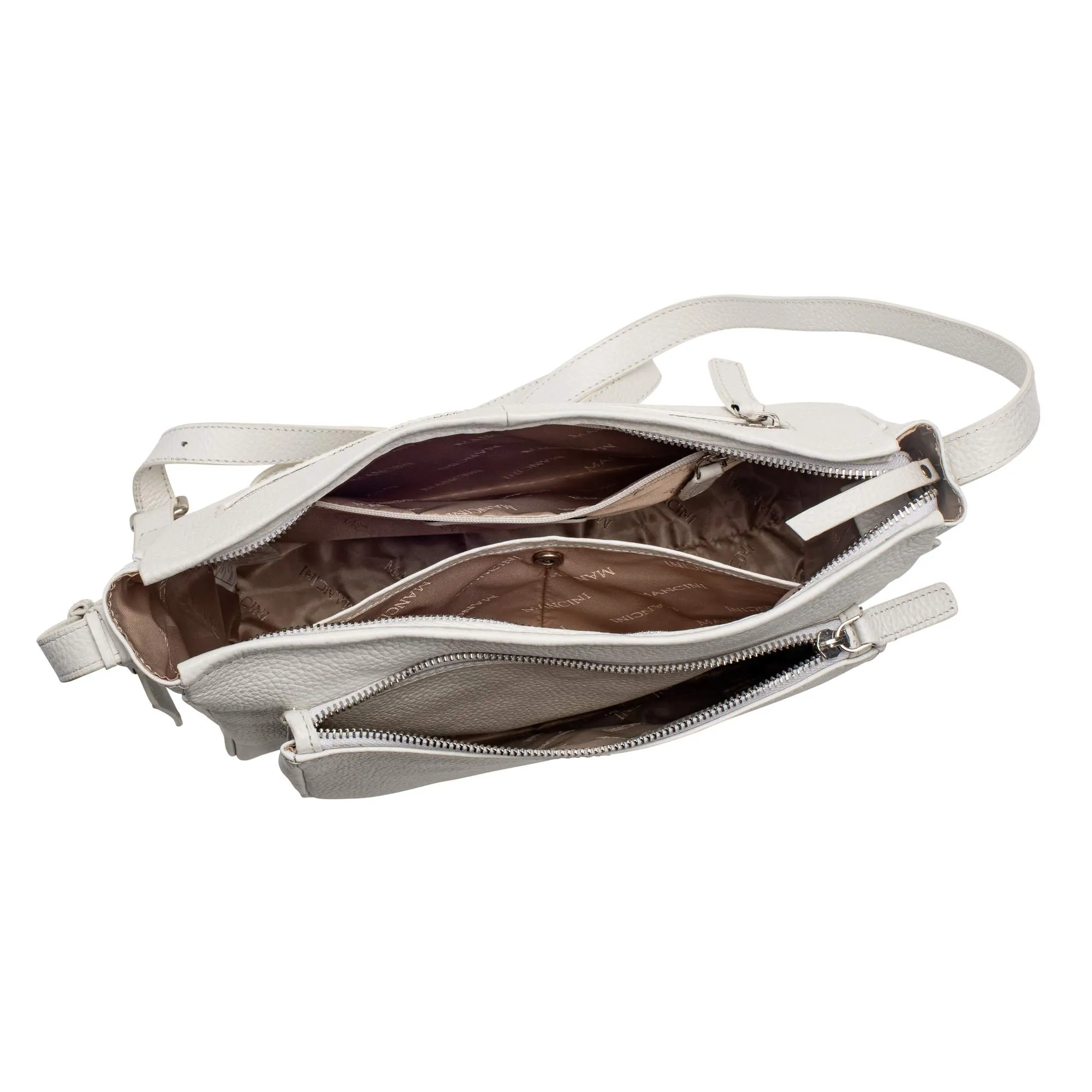 Mancini Pebbled Michelle Leather Crossbody Bag