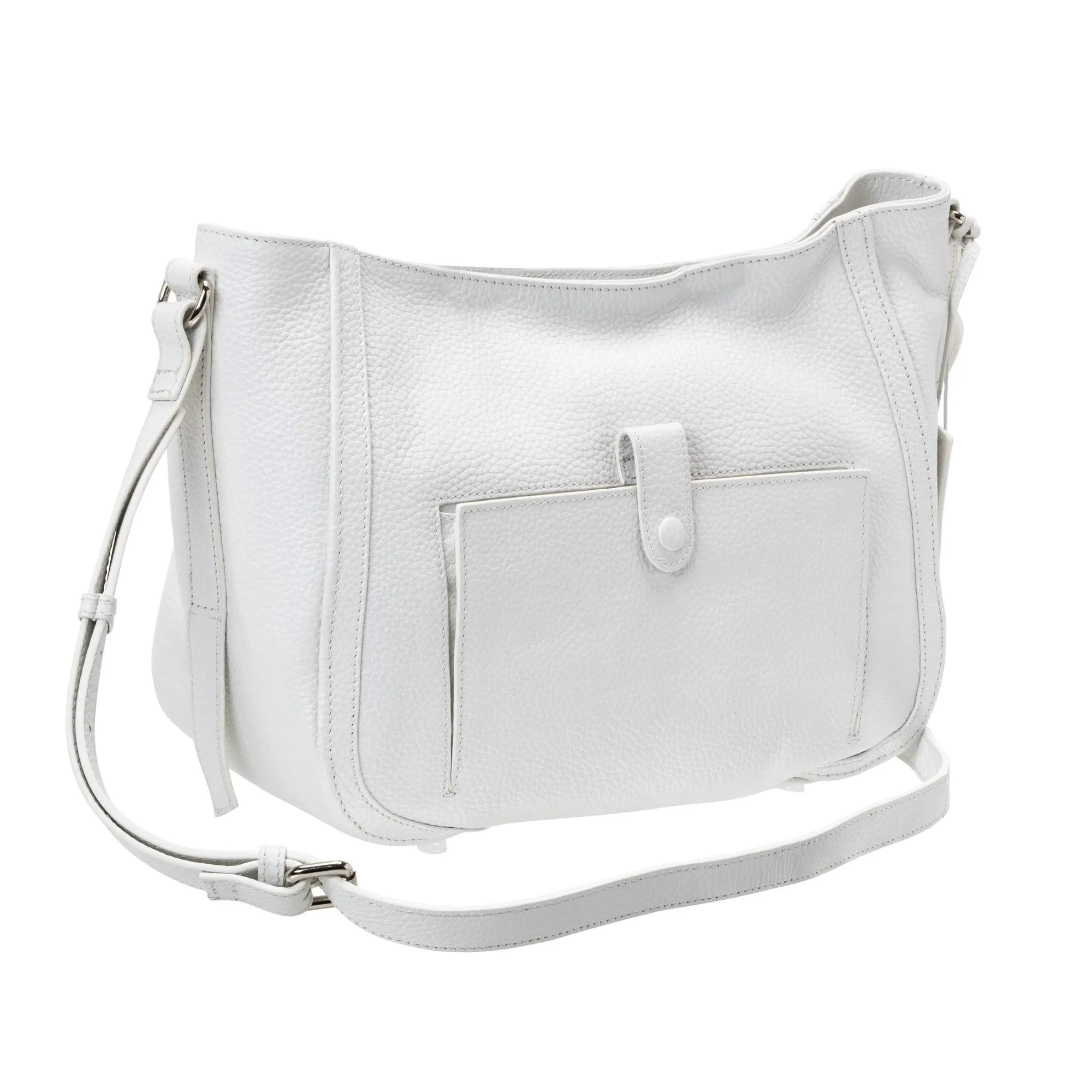 Mancini Pebbled Sophia Leather Crossbody Bag