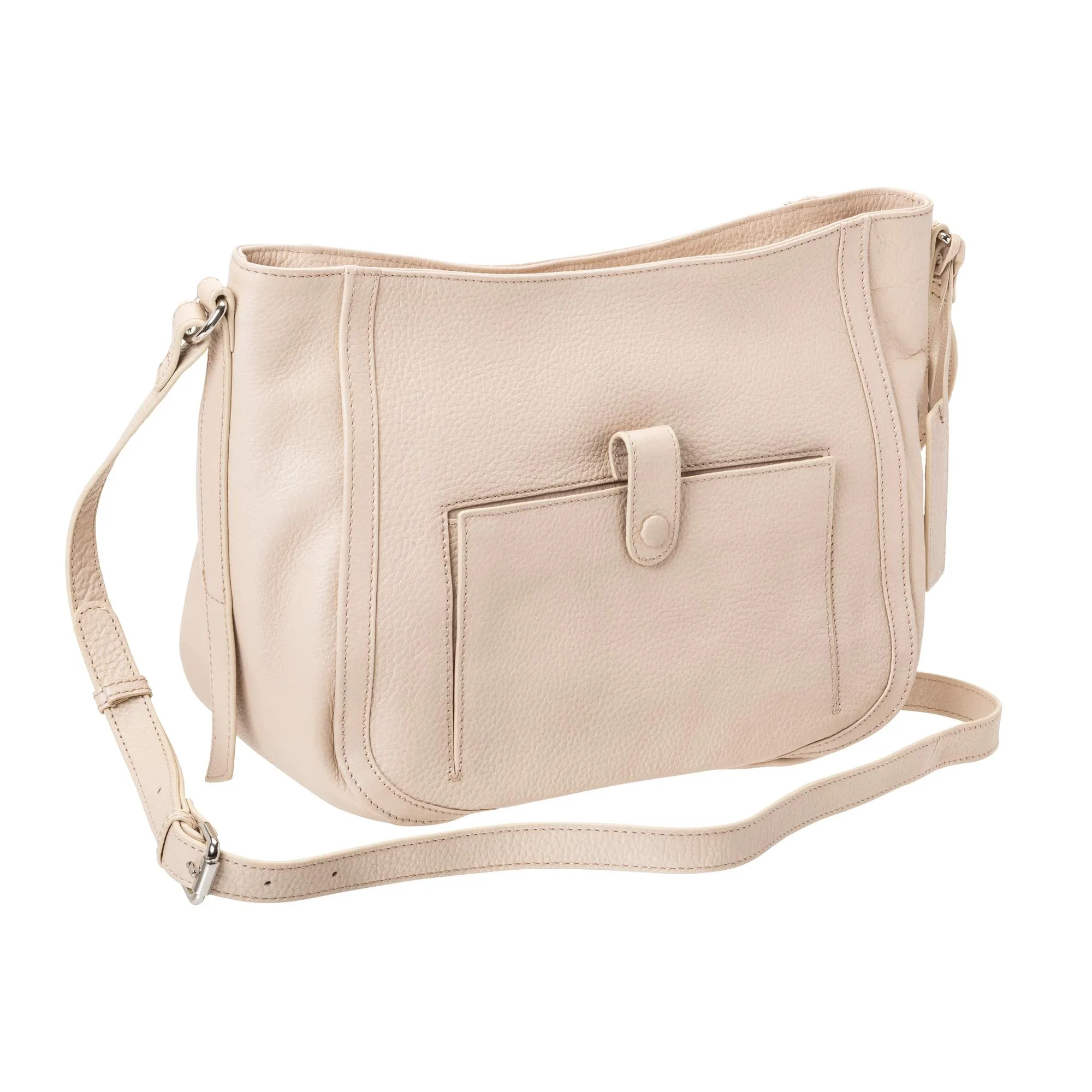 Mancini Pebbled Sophia Leather Crossbody Bag