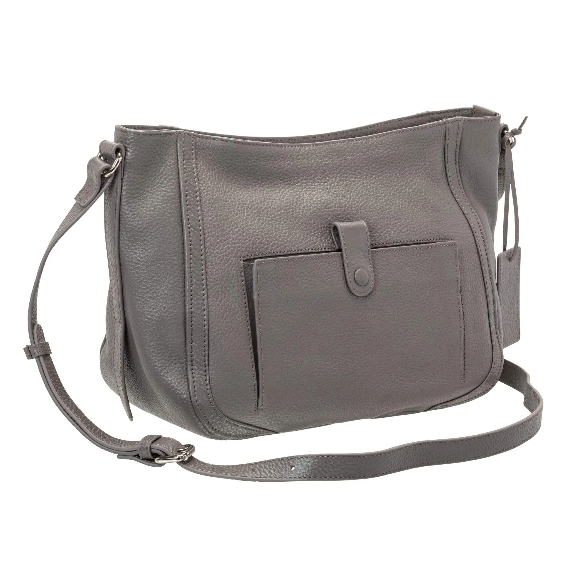 Mancini Pebbled Sophia Leather Crossbody Bag