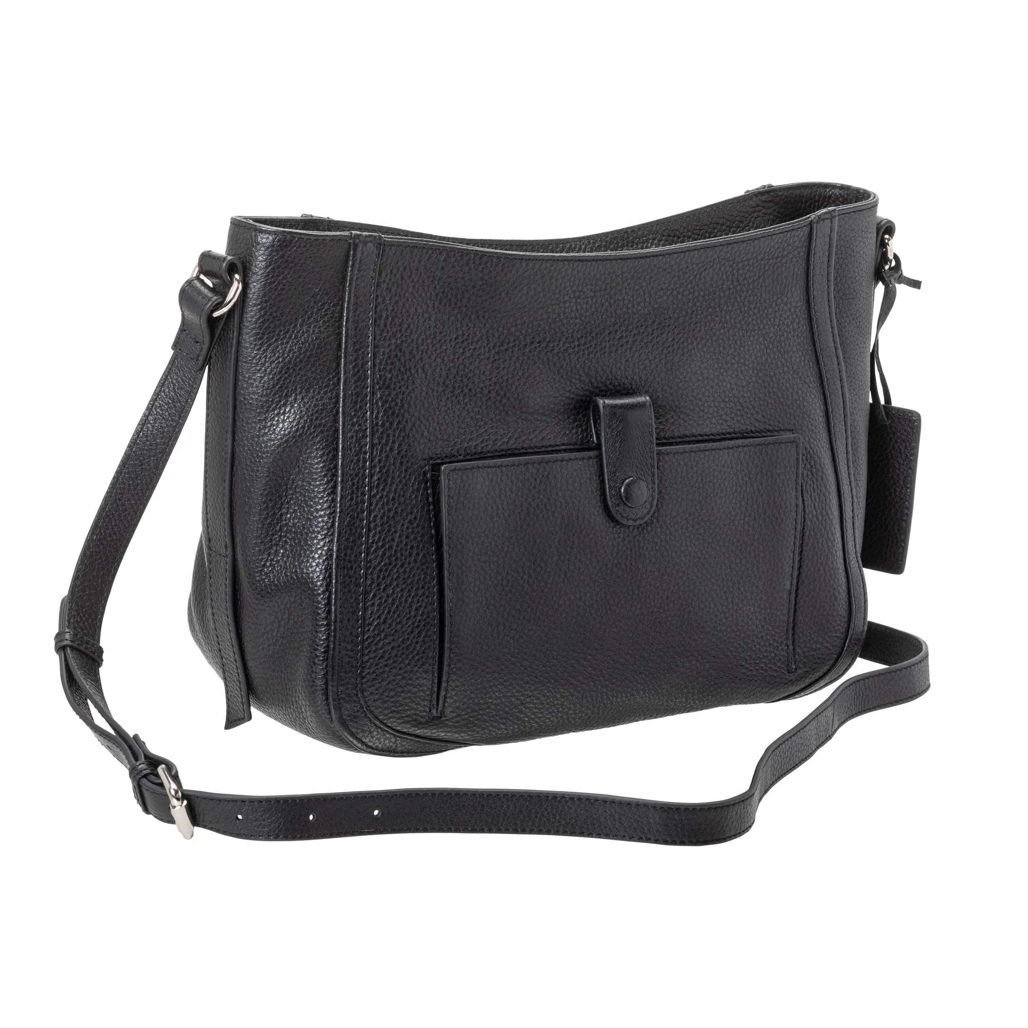 Mancini Pebbled Sophia Leather Crossbody Bag