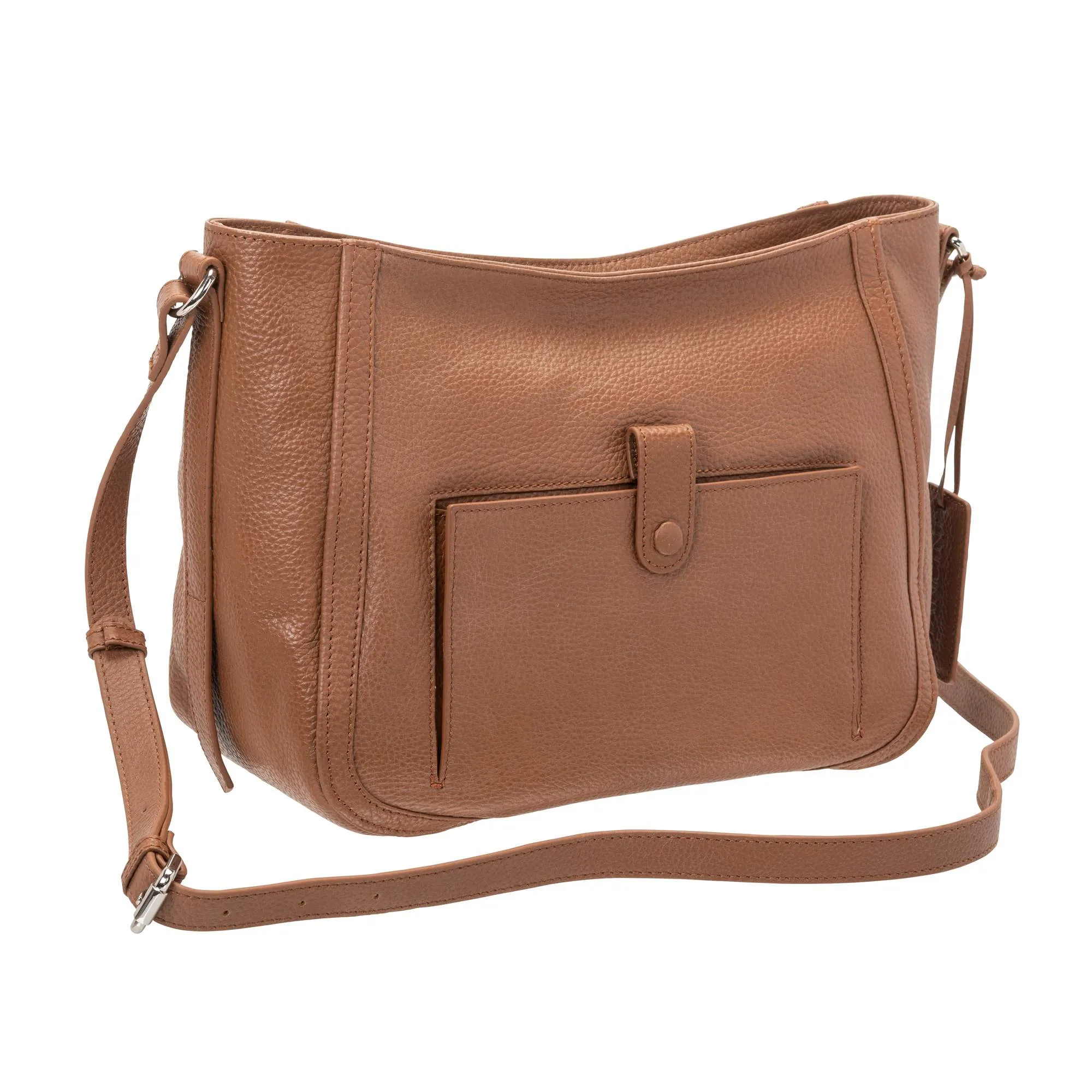 Mancini Pebbled Sophia Leather Crossbody Bag