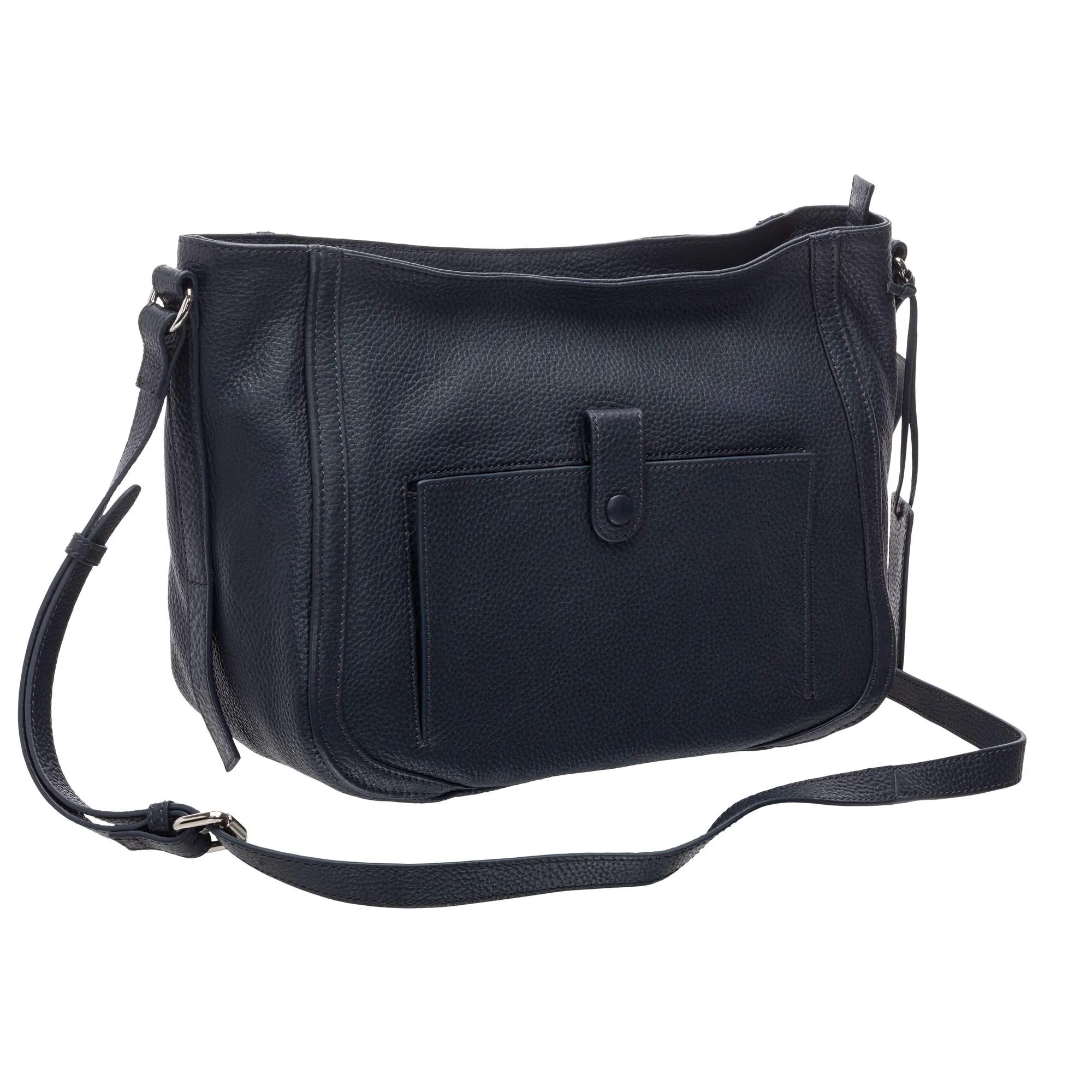 Mancini Pebbled Sophia Leather Crossbody Bag