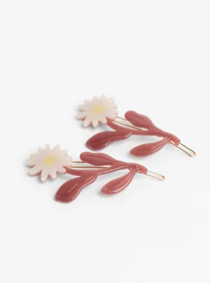 Marguerite Barrette Set White Daisy