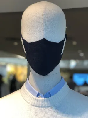 MASQUE TRICOT - Cotton Knit Face Mask (BLACK)