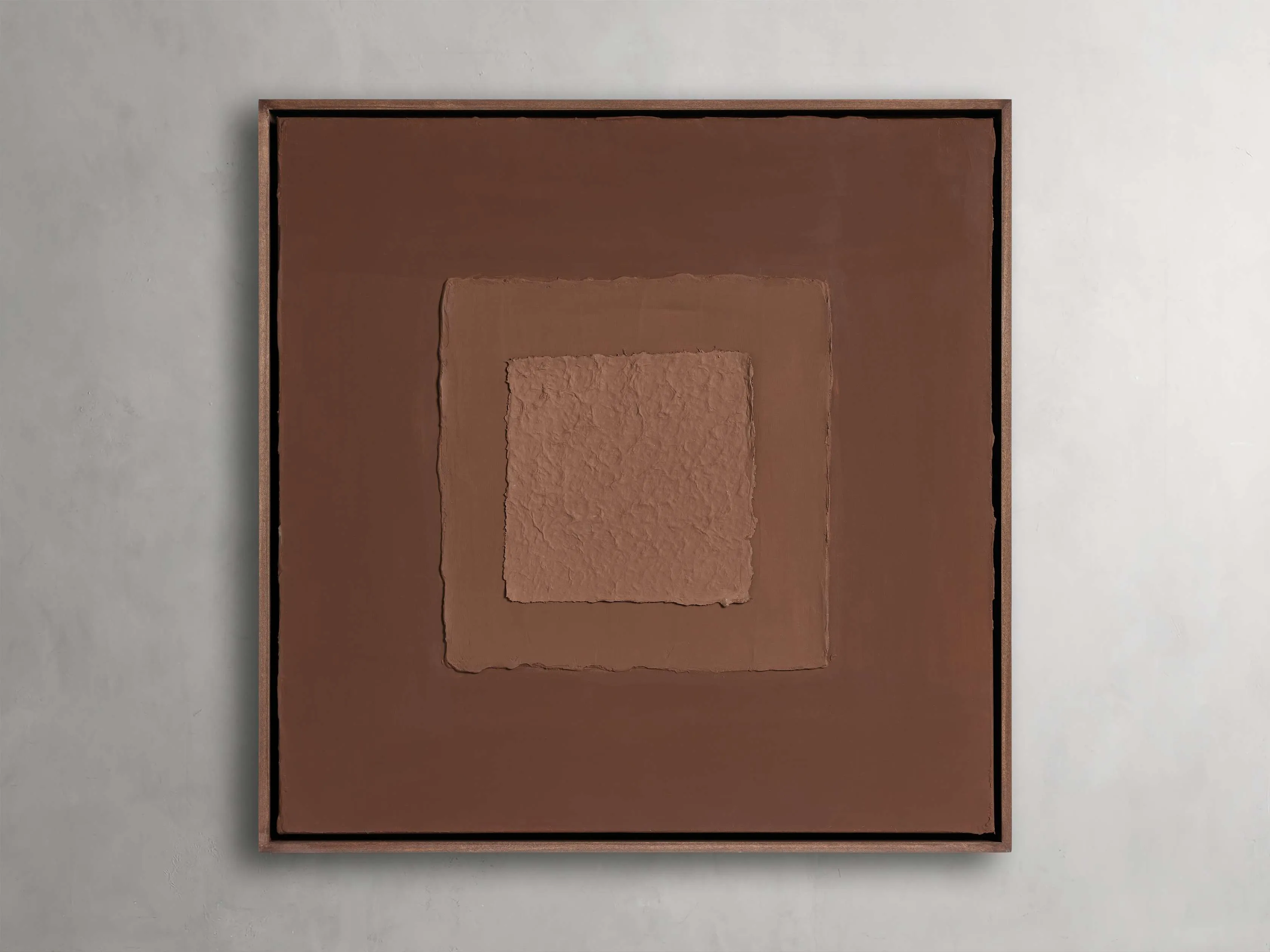 Mixed Media Rust Framed Canvas