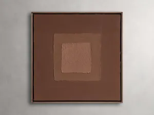 Mixed Media Rust Framed Canvas