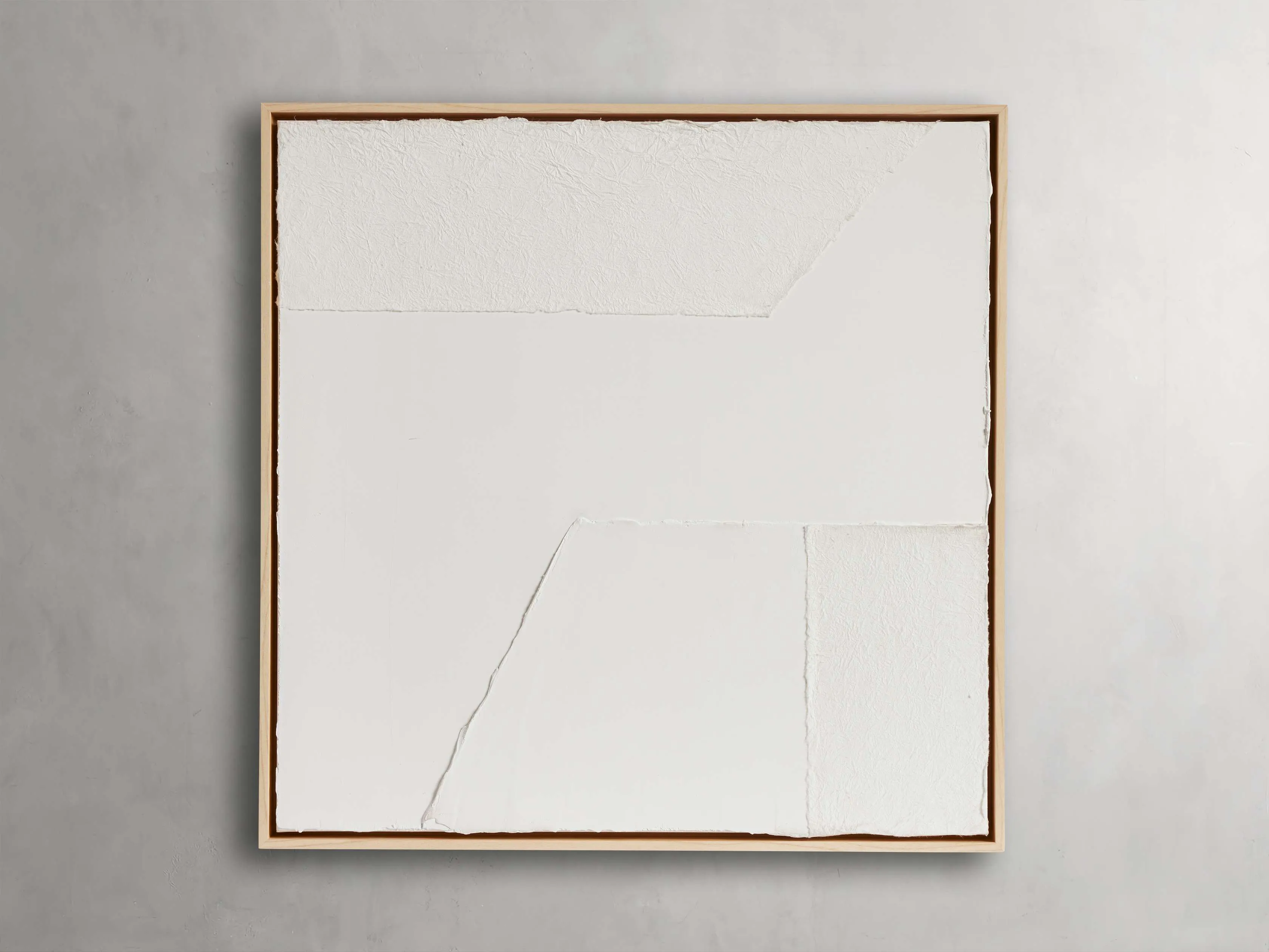 Mixed Media White Framed Canvas
