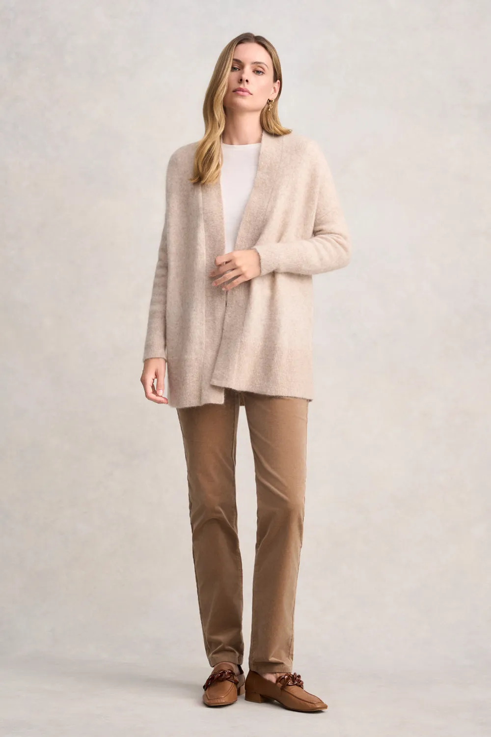 Mohair Blend Cardigan - Sable