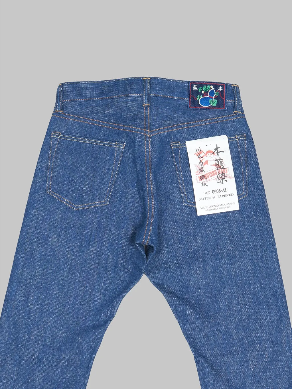 Momotaro 0605-AI 13.5oz Natural Indigo Aizome Hand Dyed Natural Tapered Jeans