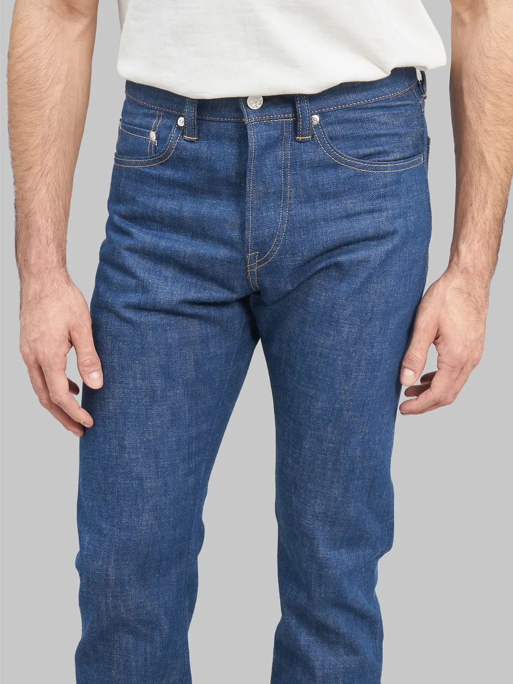 Momotaro 0605-AI 13.5oz Natural Indigo Aizome Hand Dyed Natural Tapered Jeans