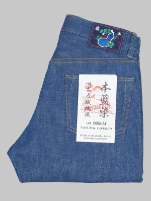 Momotaro 0605-AI 13.5oz Natural Indigo Aizome Hand Dyed Natural Tapered Jeans