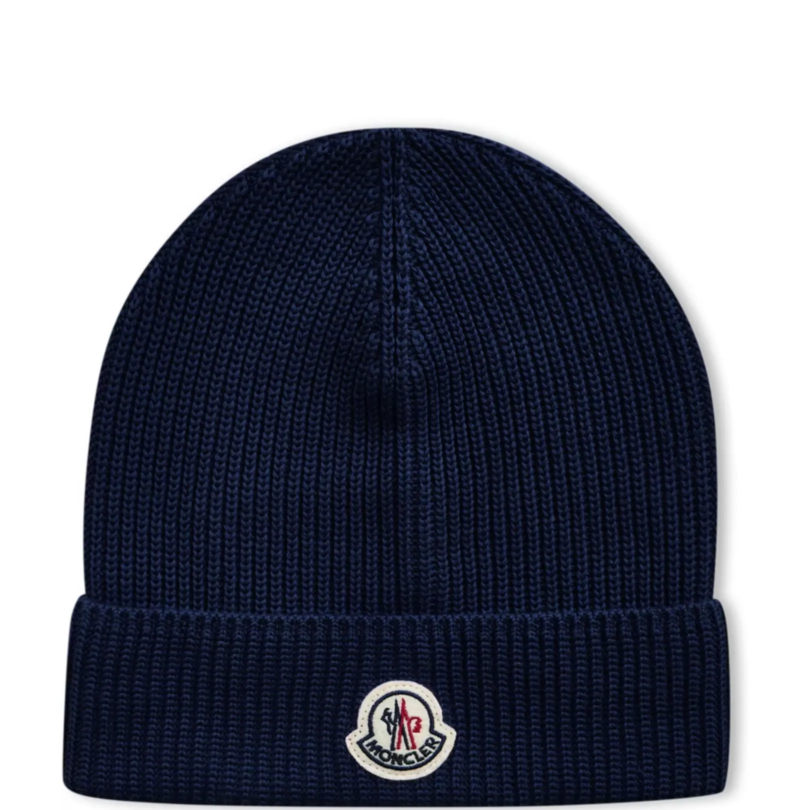 Moncler Brand Patch Ribbed Knit Beanie