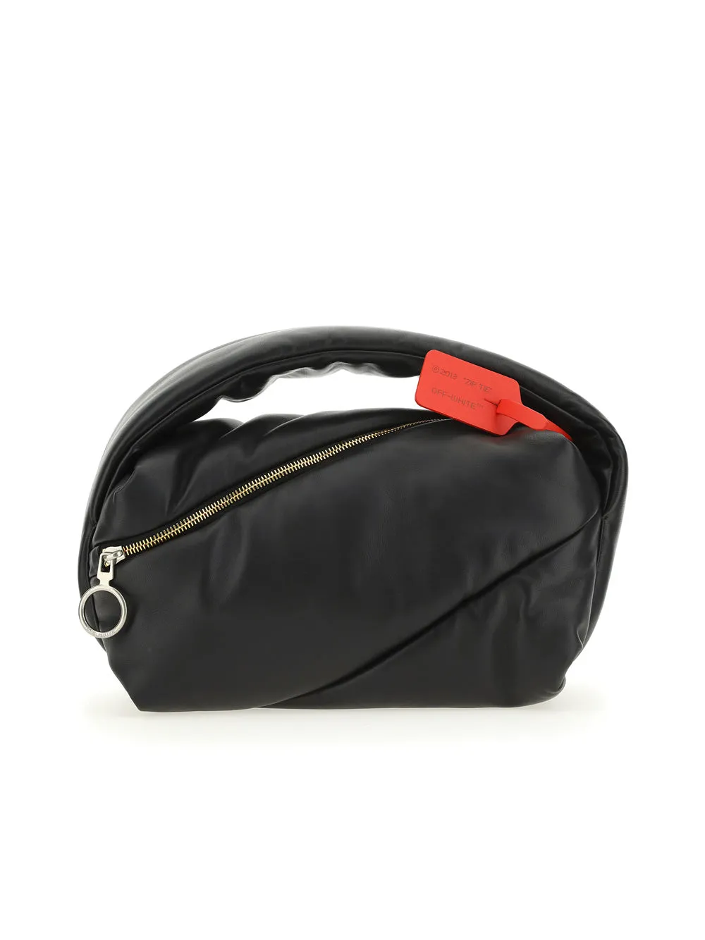 Off-White Padded Zip-Up Pouch Bag