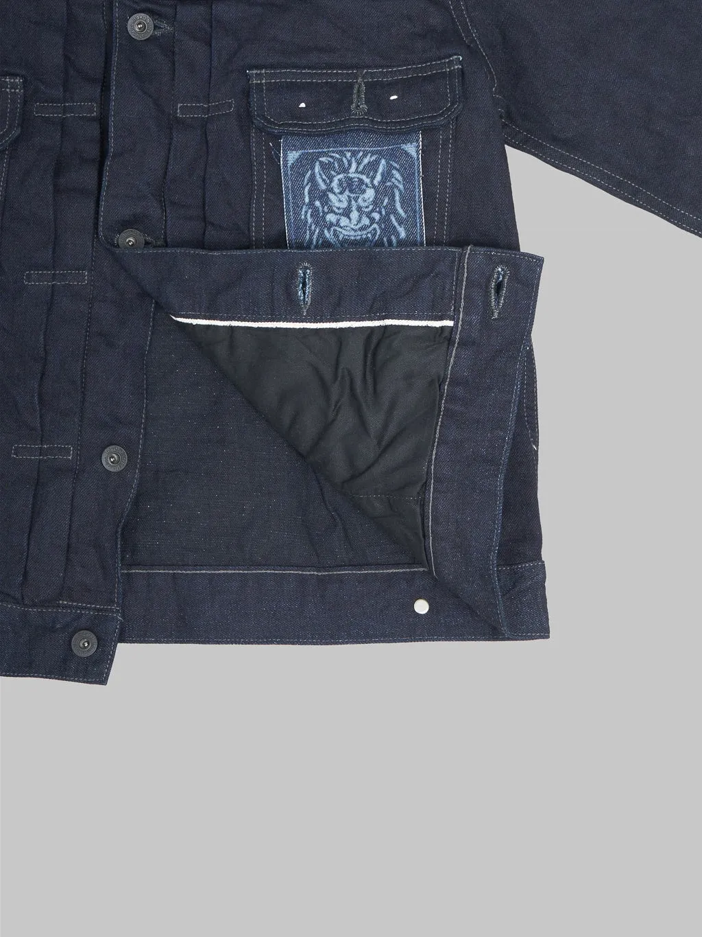 ONI Denim 02516P-14BLK Black Weft 14oz Type II Jacket