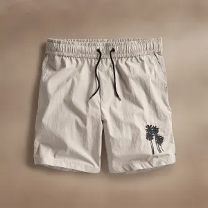 Palm Embriodered Boardshort - Salt
