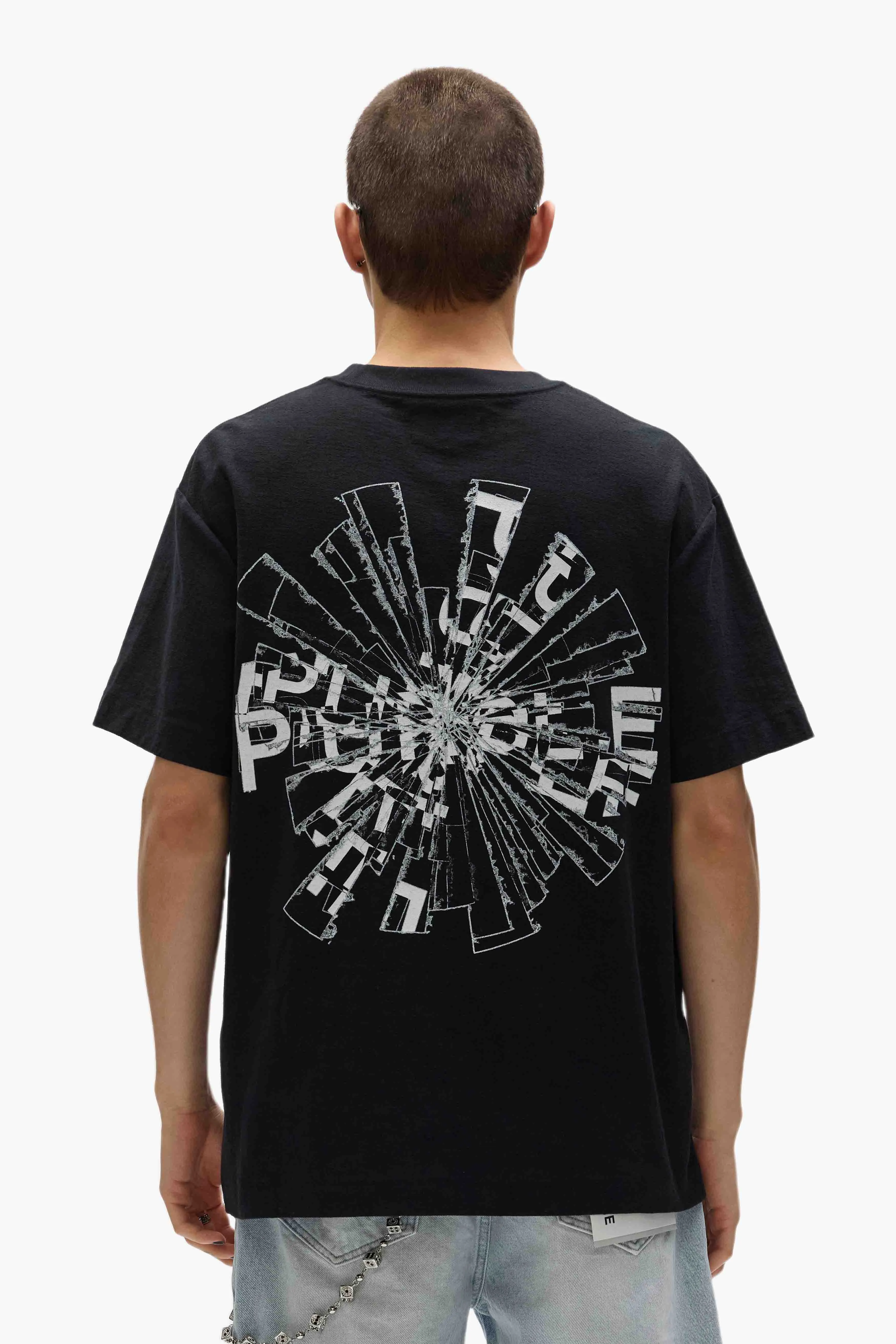 Purple Brand Shattered Tee - BLACK