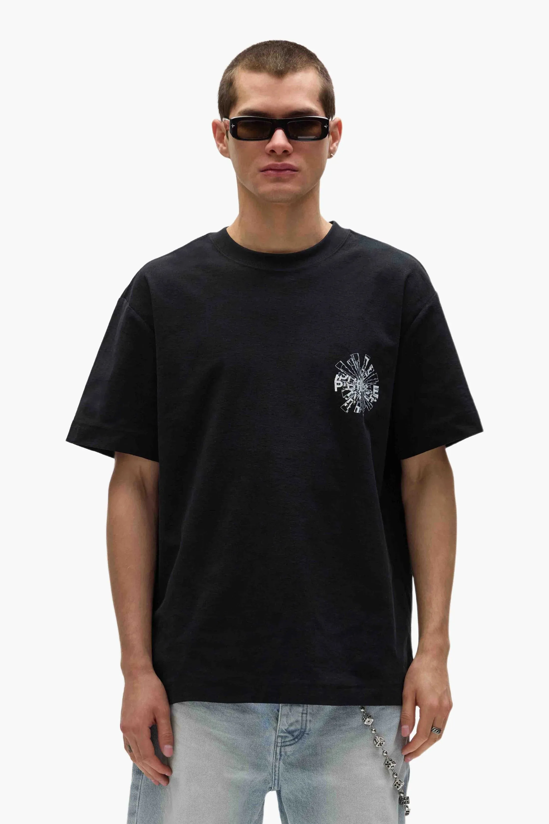 Purple Brand Shattered Tee - BLACK