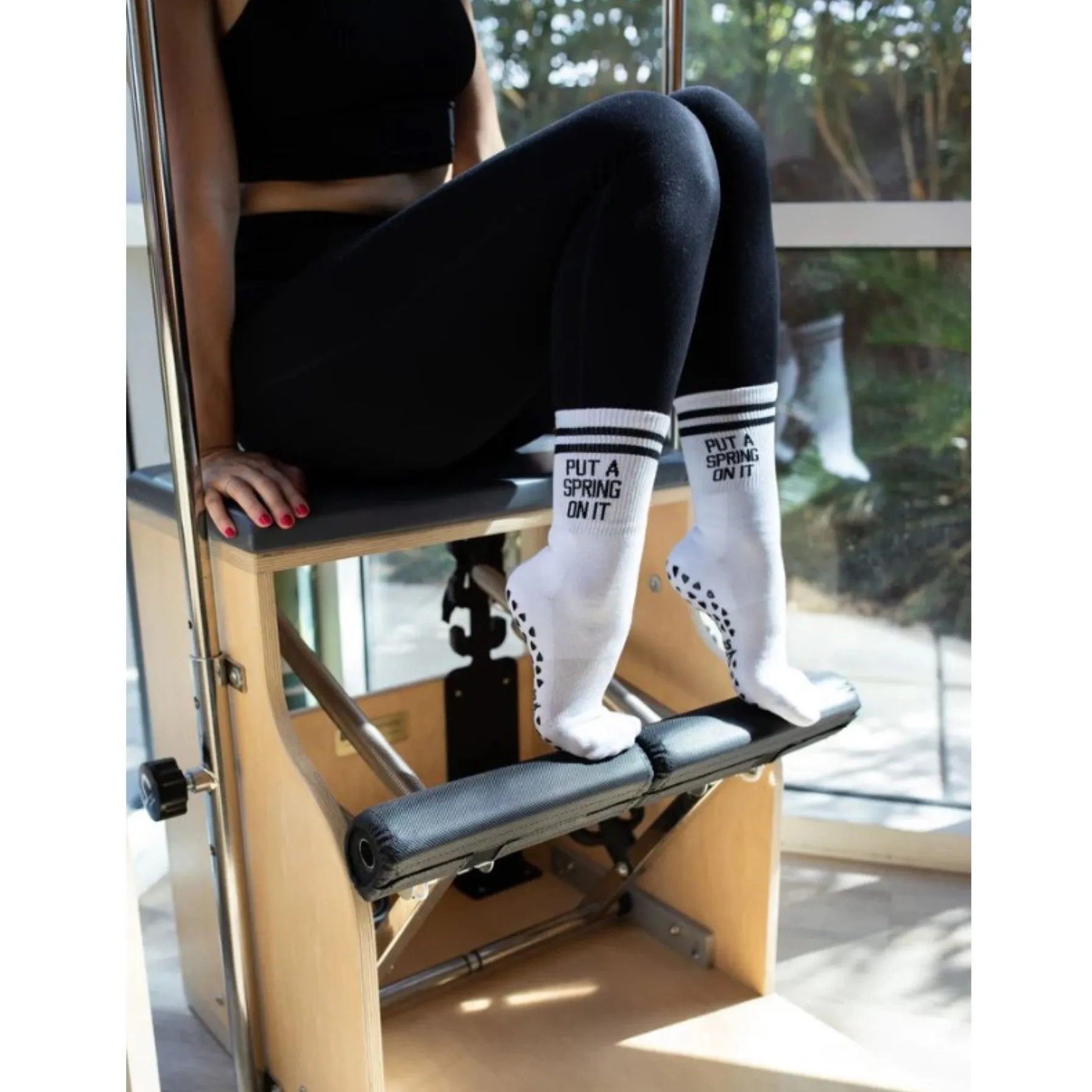 Put a Spring On It - Crew Grip Sock (Barre / Pilates)