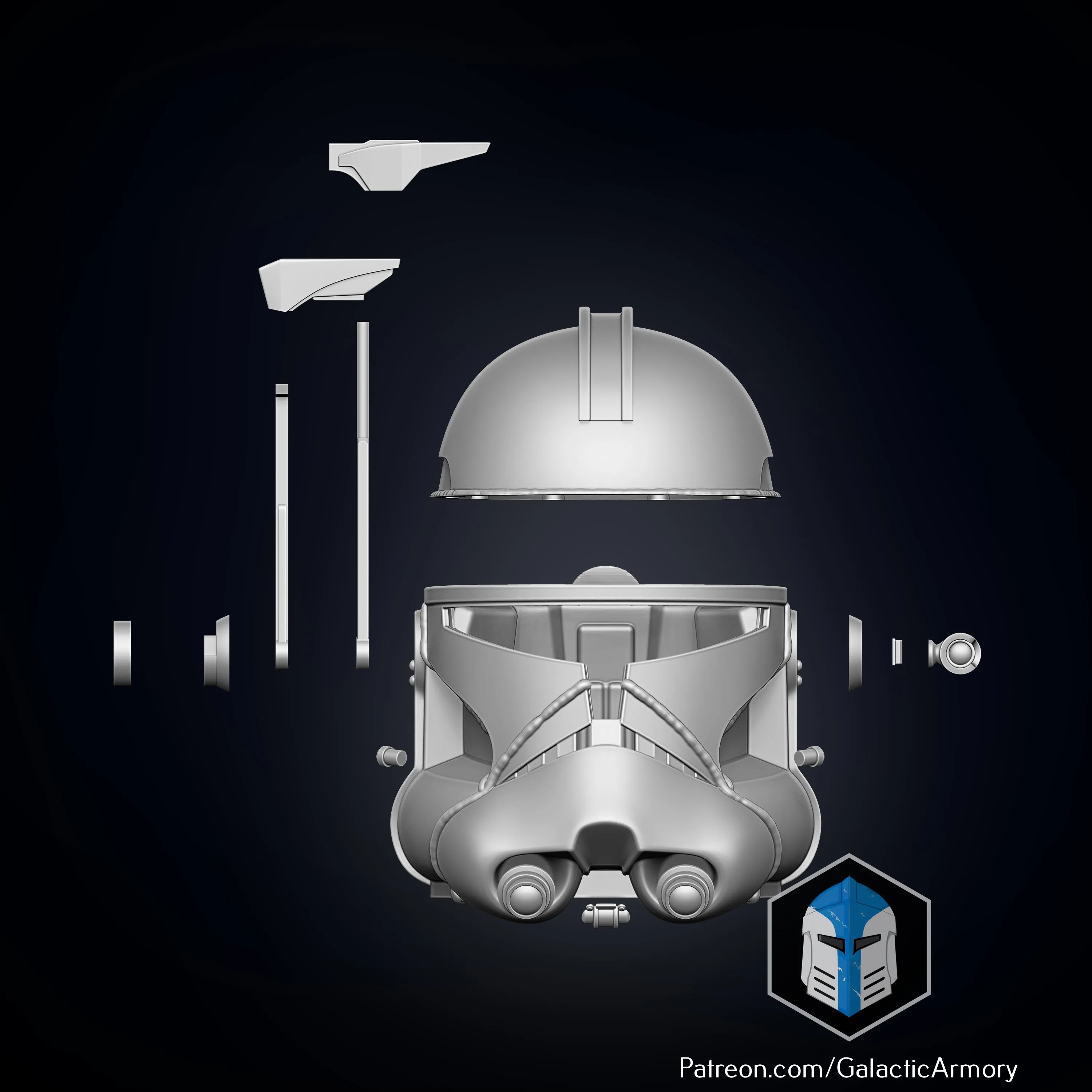 Realistic Captain Rex Helmet - 3D Print Files