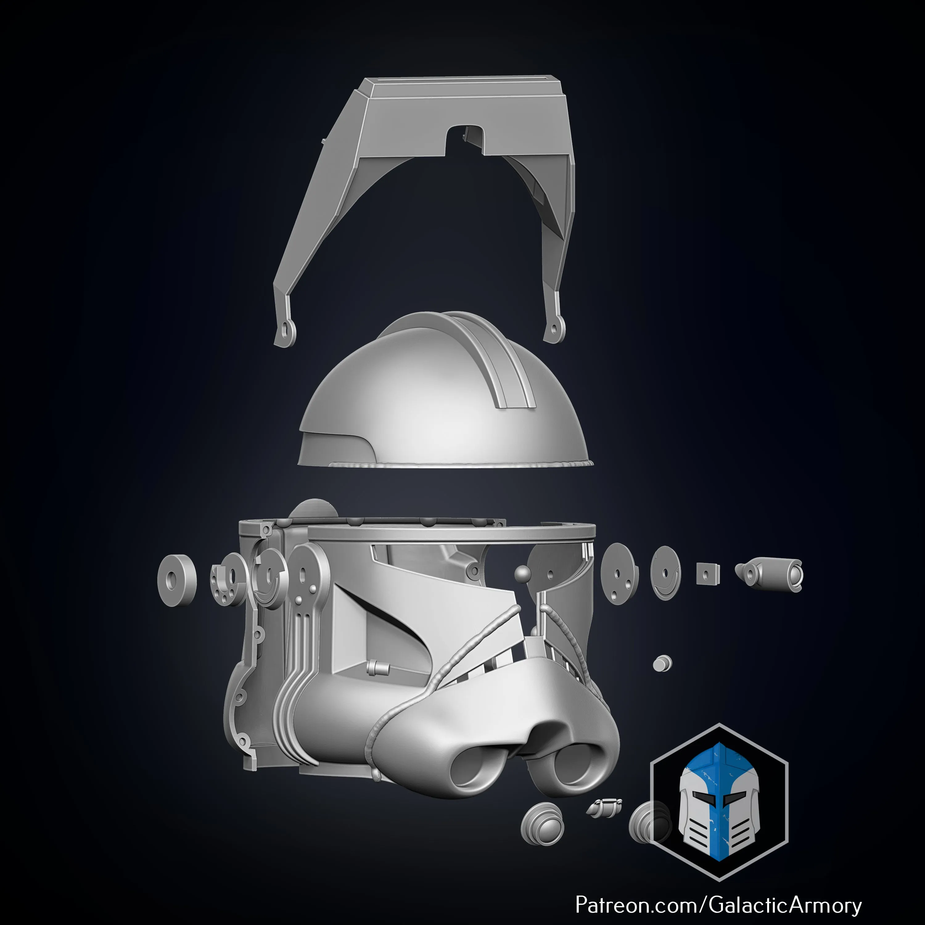 Realistic Captain Rex Helmet - 3D Print Files