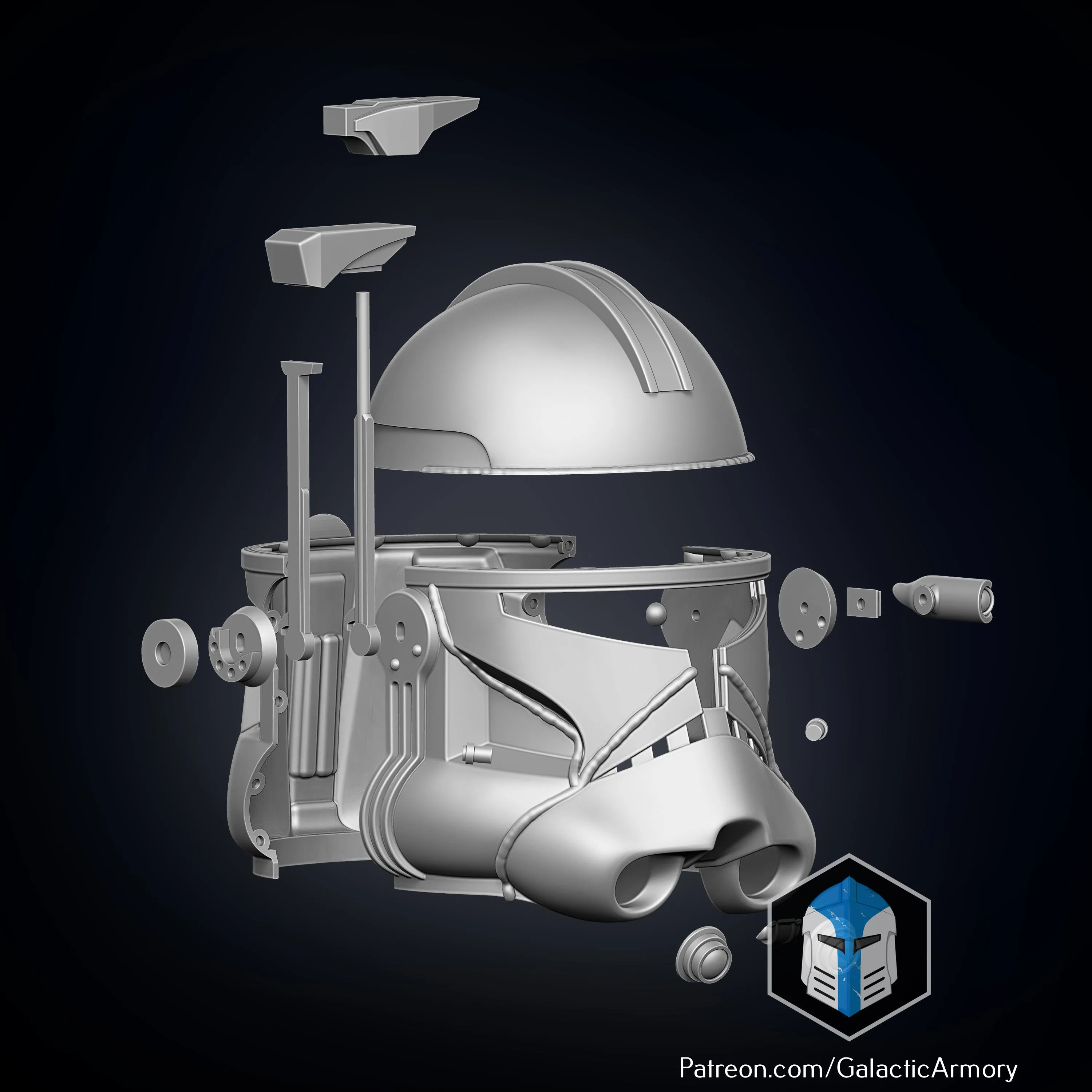 Realistic Captain Rex Helmet - 3D Print Files