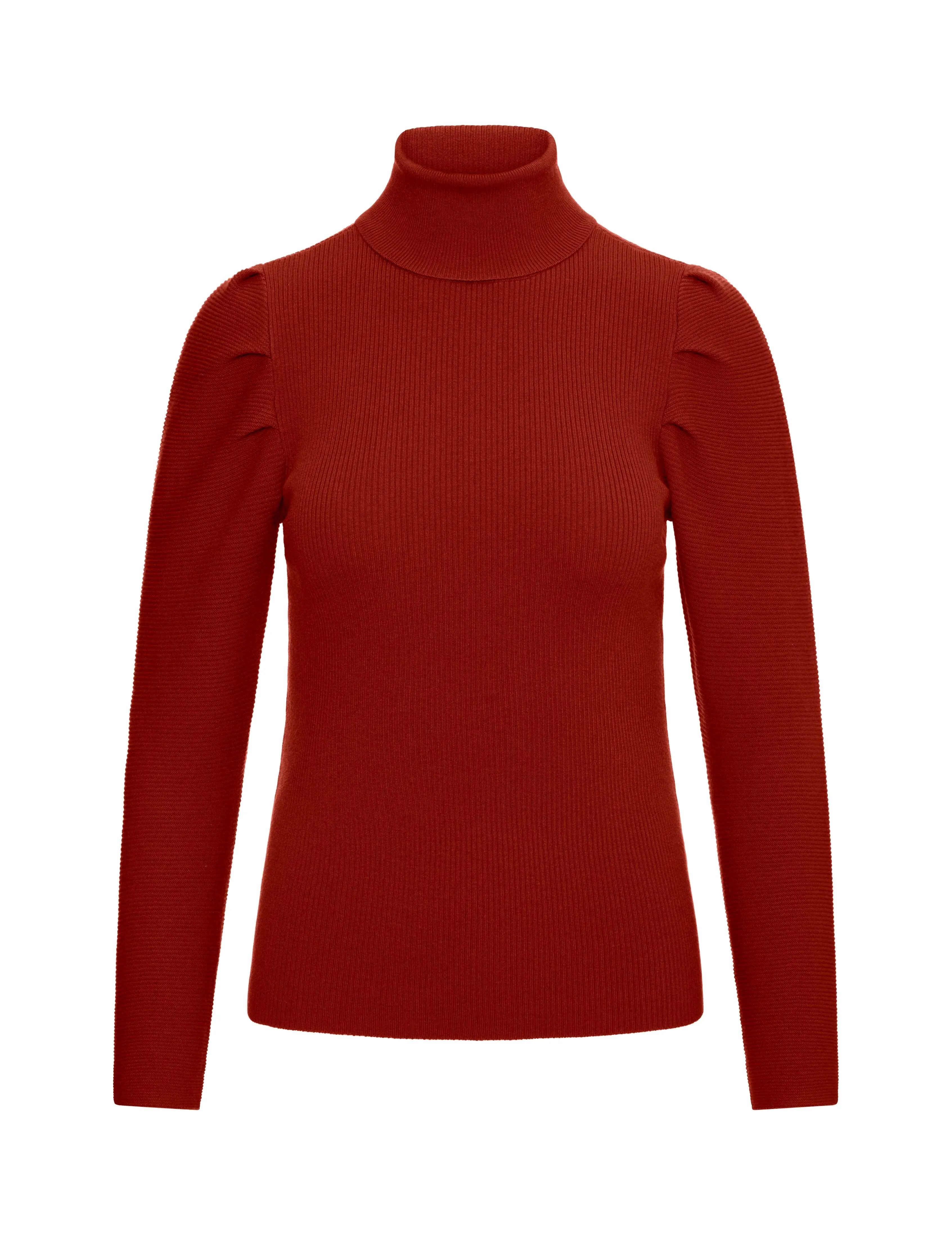 Ribbed Puff Shoulder Sweater- Sale