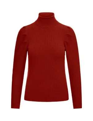 Ribbed Puff Shoulder Sweater- Sale