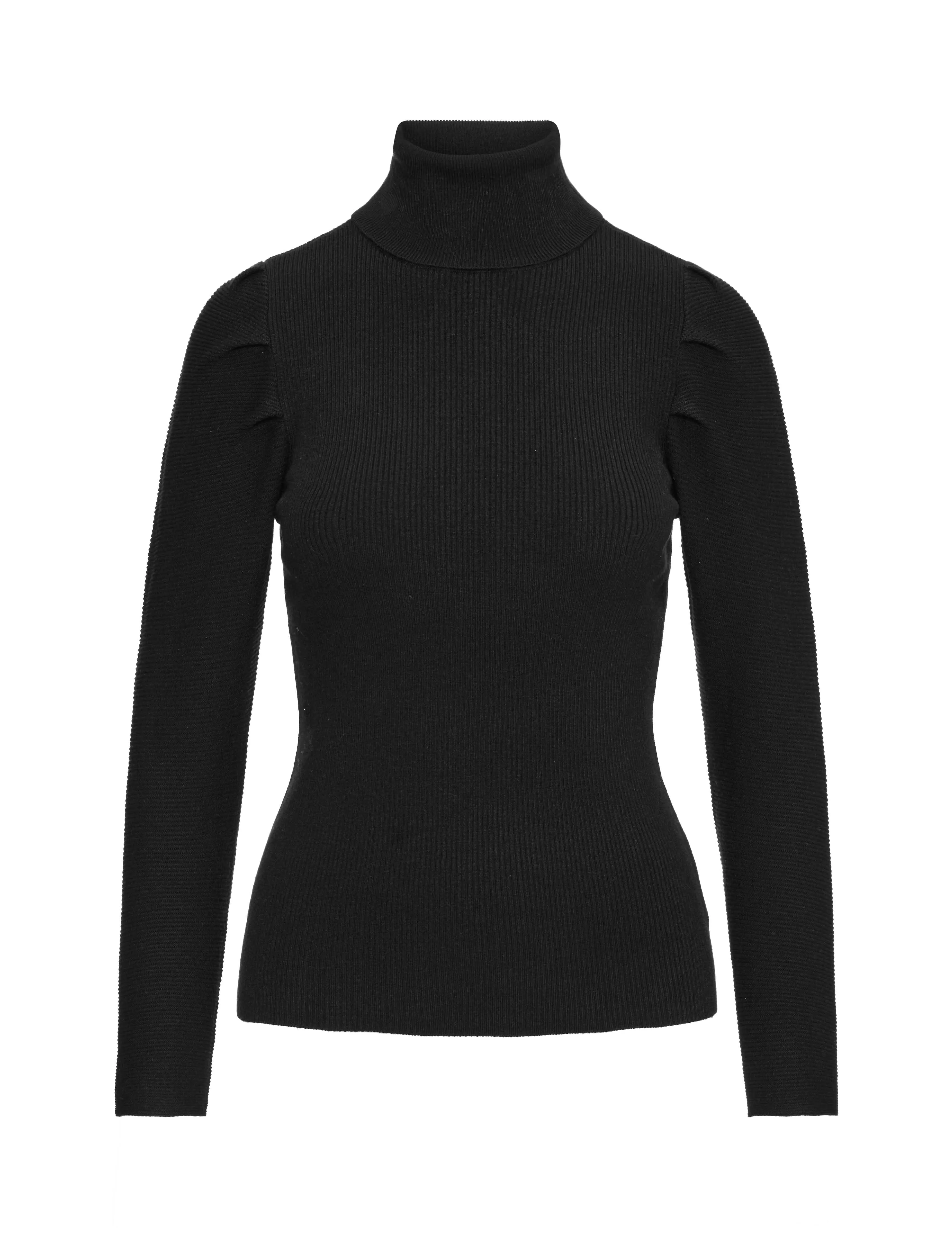 Ribbed Puff Shoulder Sweater- Sale
