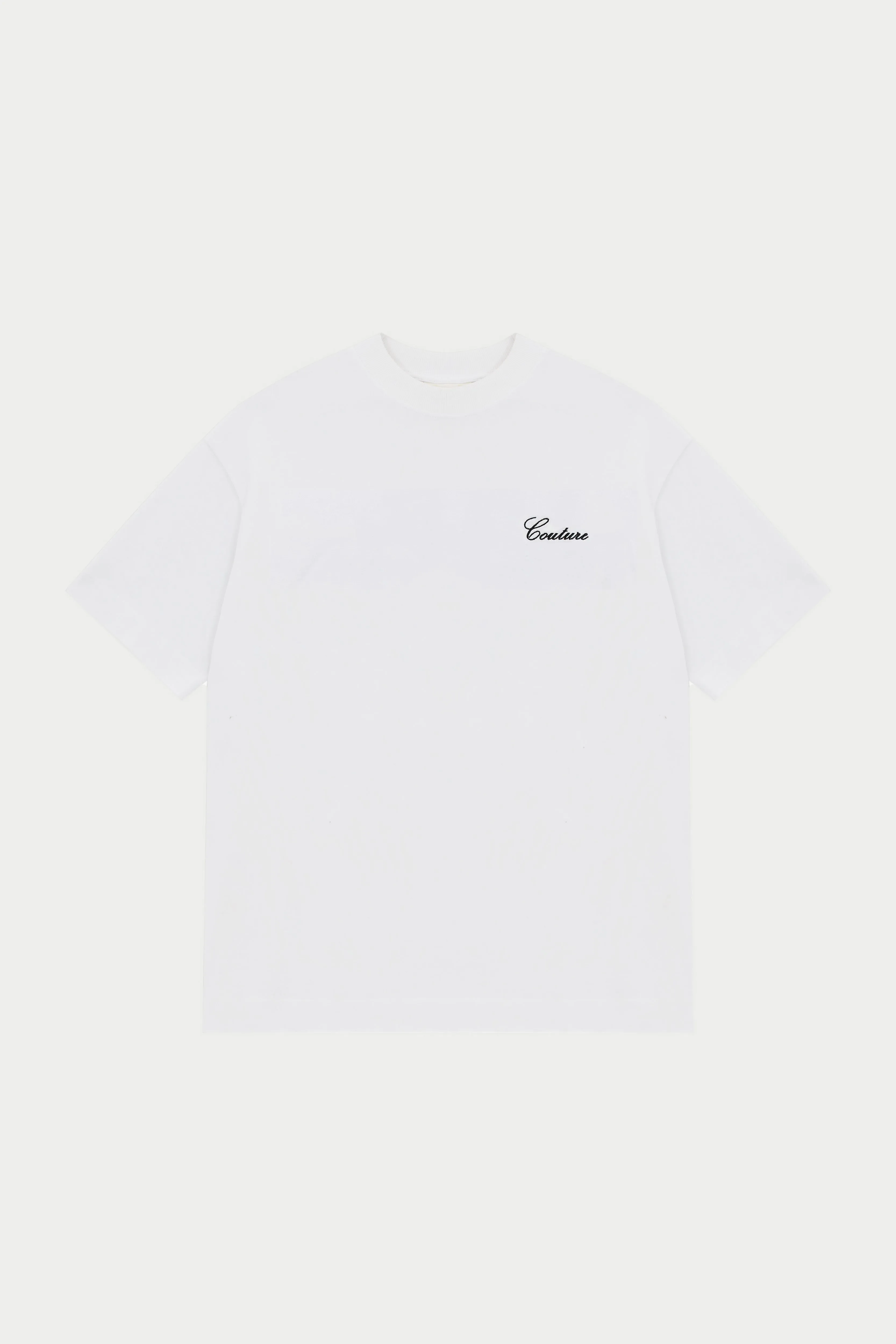 SCRIPT EMBROIDERED T-SHIRT - WHITE