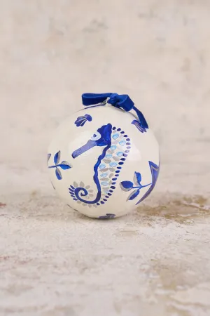 Seaside Toile Bauble 4
