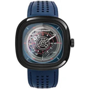 SevenFriday Men's Watch - T-Series Power Reserve Leather Strap Automatic | T3-03