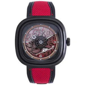 SevenFriday Men's Watch - T-Series Red Tiger Power Reserve Automatic Strap | T3-05