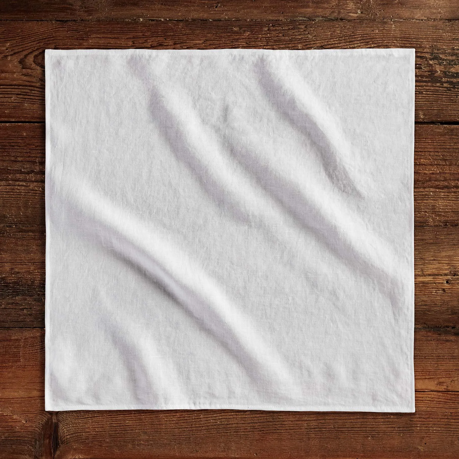 Solid Linen Table Napkin - White