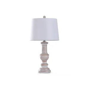 Stylecraft Malta 27" Whitewashed Polyresin Table Lamp L330154DS - WHITE WASHED FINISH ONE SIZE