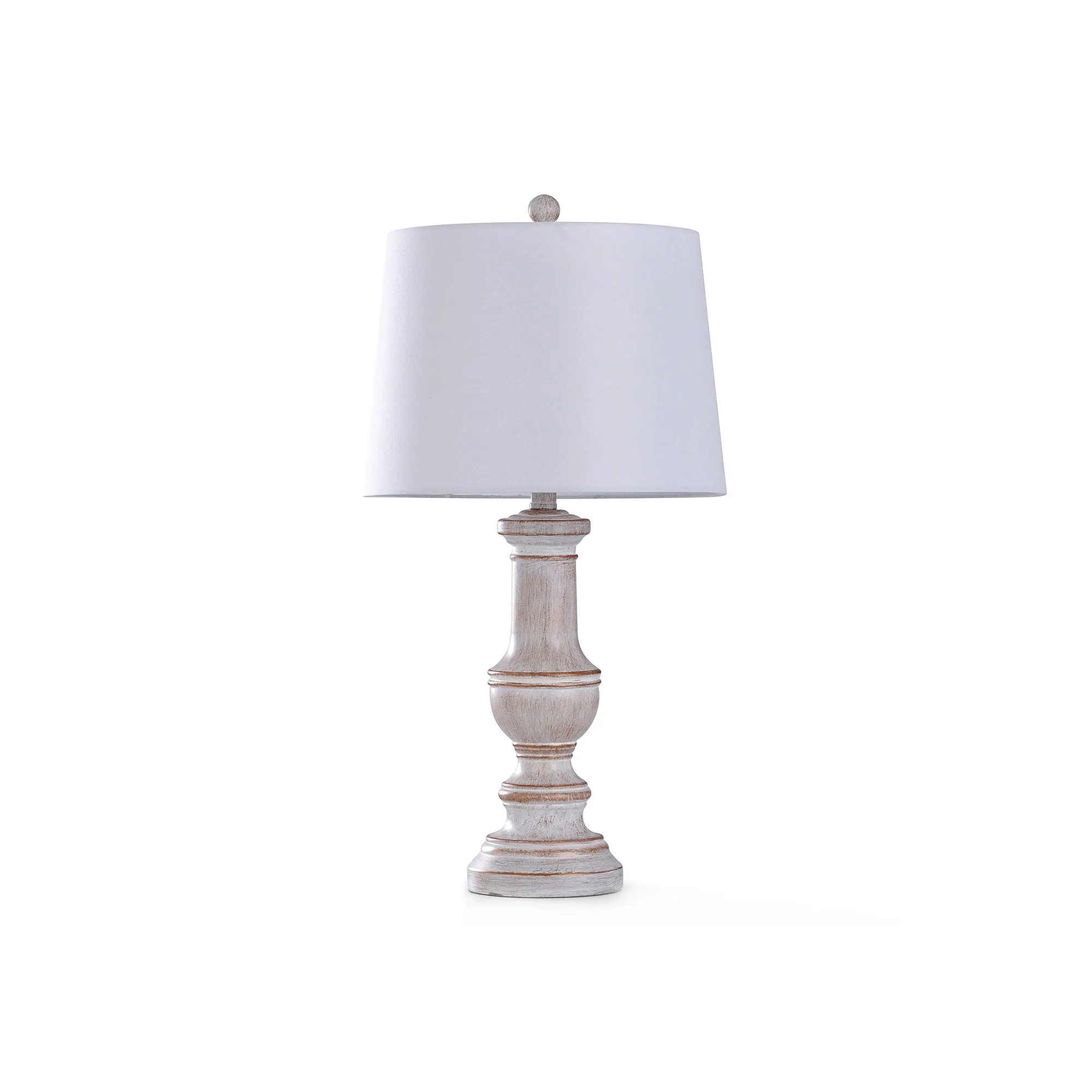Stylecraft Malta 27" Whitewashed Polyresin Table Lamp L330154DS - WHITE WASHED FINISH ONE SIZE